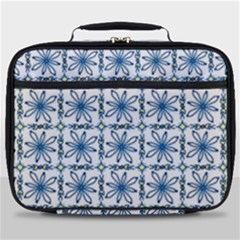 Azulejo Style Blue Tiles Full Print Lunch Bag by MintanArt