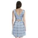 Azulejo style blue tiles Split Back Mini Dress  View2