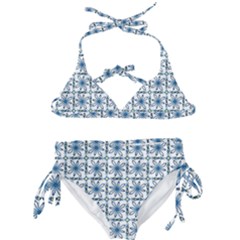 Azulejo Style Blue Tiles Kids  Classic Bikini Set by MintanArt