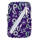 Floral blue pattern Belt Pouch Bag (Small) View1