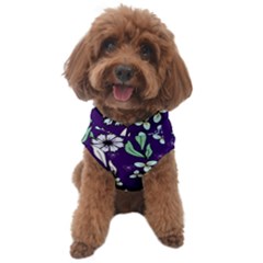 Floral Blue Pattern Dog Sweater by MintanArt