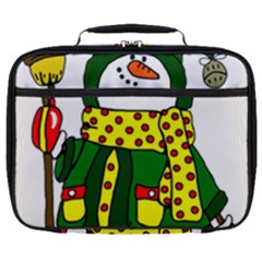 Christmas Snowman  Full Print Lunch Bag by IIPhotographyAndDesigns