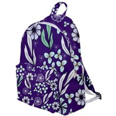 Floral Blue Pattern  The Plain Backpack by MintanArt