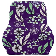 Floral Blue Pattern  Car Seat Back Cushion  by MintanArt