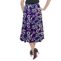 Floral blue pattern  Midi Mermaid Skirt View2