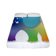 Illustrations Elephant Colorful Pachyderm Fitted Sheet (full/ Double Size) by HermanTelo