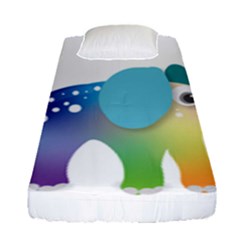 Illustrations Elephant Colorful Pachyderm Fitted Sheet (single Size) by HermanTelo