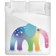 Illustrations Elephant Colorful Pachyderm Duvet Cover Double Side (california King Size) by HermanTelo