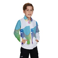 Illustrations Elephant Colorful Pachyderm Kids  Windbreaker by HermanTelo