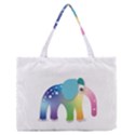 Illustrations Elephant Colorful Pachyderm Zipper Medium Tote Bag View1