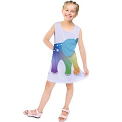 Illustrations Elephant Colorful Pachyderm Kids  Tunic Dress by HermanTelo