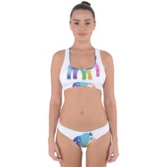 Illustrations Elephant Colorful Pachyderm Cross Back Hipster Bikini Set by HermanTelo