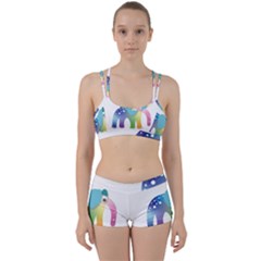 Illustrations Elephant Colorful Pachyderm Perfect Fit Gym Set