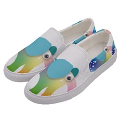 Illustrations Elephant Colorful Pachyderm Men s Canvas Slip Ons by HermanTelo