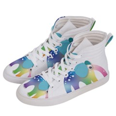 Illustrations Elephant Colorful Pachyderm Men s Hi-top Skate Sneakers by HermanTelo