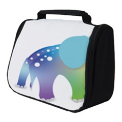 Illustrations Elephant Colorful Pachyderm Full Print Travel Pouch (small)