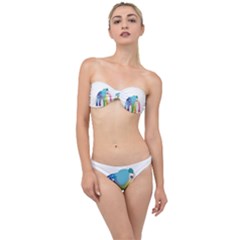 Illustrations Elephant Colorful Pachyderm Classic Bandeau Bikini Set by HermanTelo