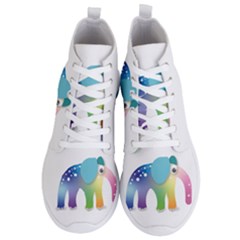 Illustrations Elephant Colorful Pachyderm Men s Lightweight High Top Sneakers