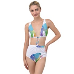 Illustrations Elephant Colorful Pachyderm Tied Up Two Piece Swimsuit