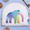 Illustrations Elephant Colorful Pachyderm Horseshoe Style Canvas Pouch View2