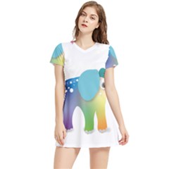 Illustrations Elephant Colorful Pachyderm Women s Sports Skirt