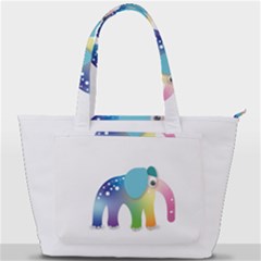 Illustrations Elephant Colorful Pachyderm Back Pocket Shoulder Bag 