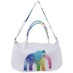 Illustrations Elephant Colorful Pachyderm Removal Strap Handbag