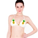 Pineapple Fruit Watercolor Painted Bikini Top View1