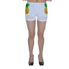 Pineapple Fruit Watercolor Painted Skinny Shorts by Mariart