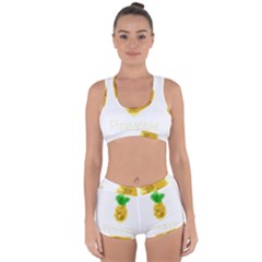 Pineapple Fruit Watercolor Painted Racerback Boyleg Bikini Set