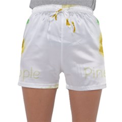 Pineapple Fruit Watercolor Painted Sleepwear Shorts