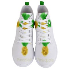 Pineapple Fruit Watercolor Painted Men s Lightweight High Top Sneakers