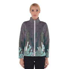 Cactus Plant Green Nature Cacti Winter Jacket by Mariart