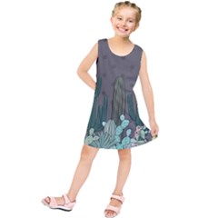 Cactus Plant Green Nature Cacti Kids  Tunic Dress by Mariart