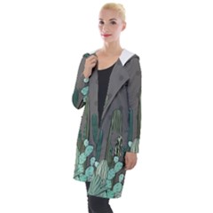 Cactus Plant Green Nature Cacti Hooded Pocket Cardigan by Mariart