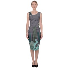 Cactus Plant Green Nature Cacti Sleeveless Pencil Dress by Mariart