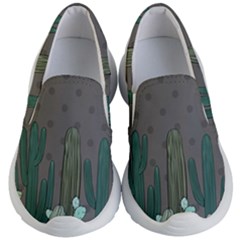 Cactus Plant Green Nature Cacti Kids Lightweight Slip Ons