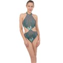 Cactus Plant Green Nature Cacti Halter Side Cut Swimsuit View1