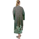 Cactus Plant Green Nature Cacti Maxi Velour Kimono View2