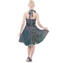 Cactus Plant Green Nature Cacti Halter Party Swing Dress  View2