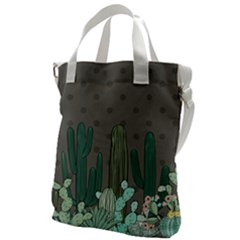 Cactus Plant Green Nature Cacti Canvas Messenger Bag by Mariart