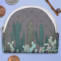 Cactus Plant Green Nature Cacti Horseshoe Style Canvas Pouch