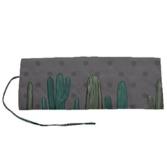 Cactus Plant Green Nature Cacti Roll Up Canvas Pencil Holder (s)