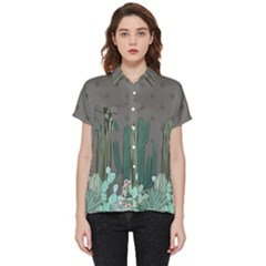 Cactus Plant Green Nature Cacti Short Sleeve Pocket Shirt