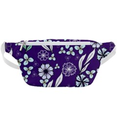 Floral Blue Pattern  Waist Bag  by MintanArt