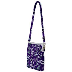 Floral Blue Pattern  Multi Function Travel Bag by MintanArt