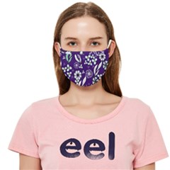 Floral Blue Pattern  Cloth Face Mask (adult) by MintanArt