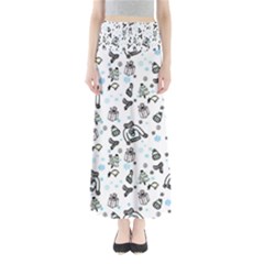 Winter Story Patern Full Length Maxi Skirt by MintanArt