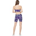 Floral blue pattern  Stretch Shorts and Tube Top Set View2