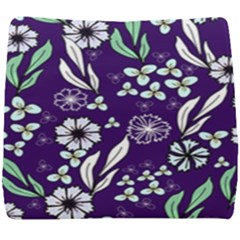 Floral Blue Pattern  Seat Cushion by MintanArt